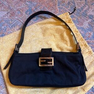 Black Vintage Fendi Baguette Bag